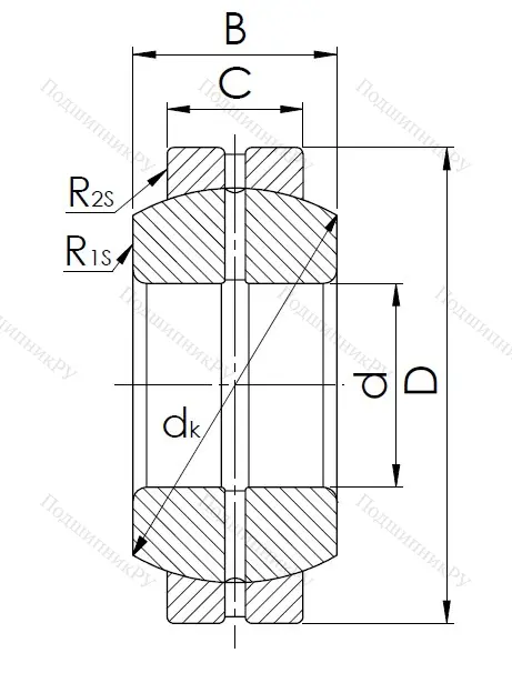 Шарнирный подшипник GE 55 ES в Красноярске