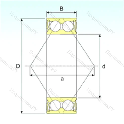 Подшипник шариковый радиально-упорный 3219-2RS