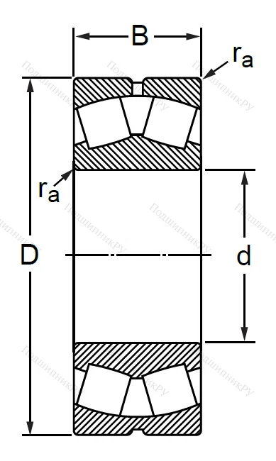 Сферический роликовый подшипник 3532 (22232 MBW 33) в Красноярске