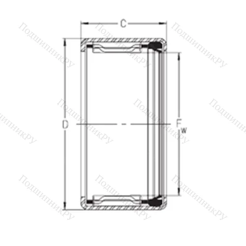 Подшипник игольчатый радиальный SCE 66P