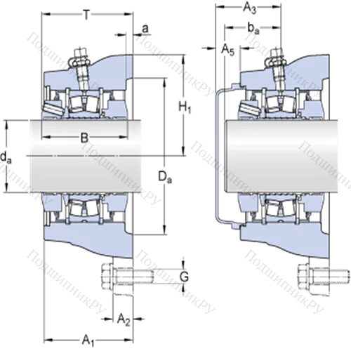 Фланцевые роликоподшипниковые узлы ( ConCentra, для метрических валов) FYNT 65 F