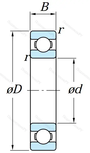 Однорядный шариковый подшипник 6224 CM