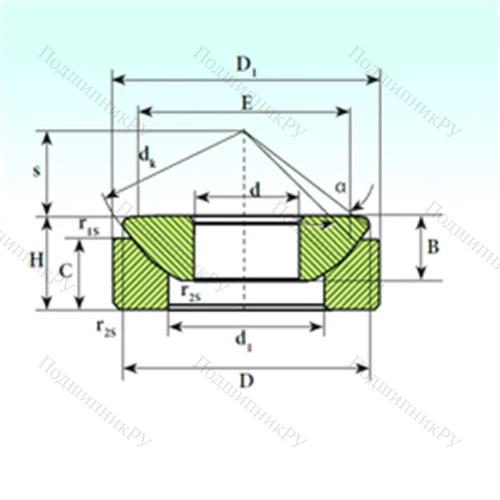 Подшипник скольжения сферический GX 180 CP