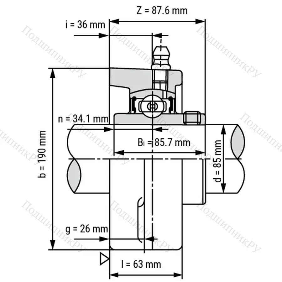 Подшипниковый узел UCFL 217 - Вал: 85 мм