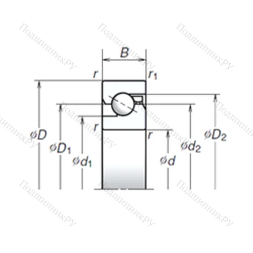 Подшипник шариковый упорно-радиальный 40TAC 72B от производителя  NSK