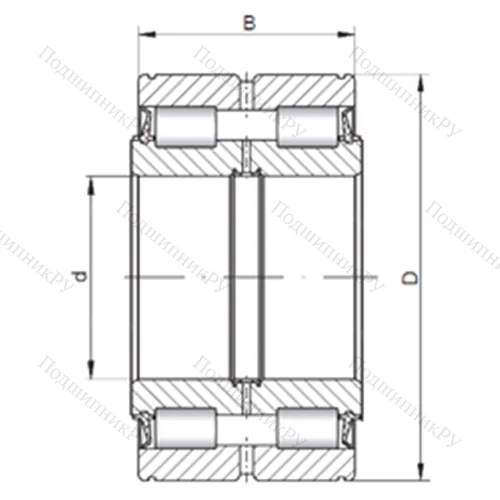Подшипник роликовый радиальный SL 045007 от производителя  ISO