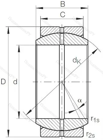 Шарнирный подшипник GE 35 DO от производителя  INA Шарнирный подшипник GE 35 DO от производителя  INA