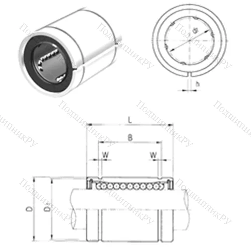 Подшипник шариковый линейный LM 50UUAJ