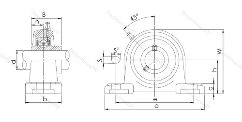 Подшипниковый узел UCP 208 в Красноярске Подшипниковый узел UCP 208 в Красноярске
