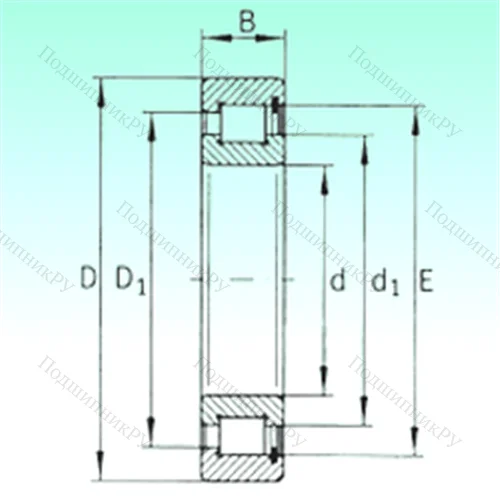 Подшипник роликовый радиальный SL 183052 от производителя  NBS Подшипник роликовый радиальный SL 183052 от производителя  NBS