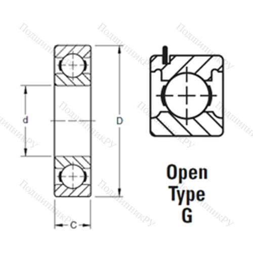 Подшипник шариковый радиальный 209KG