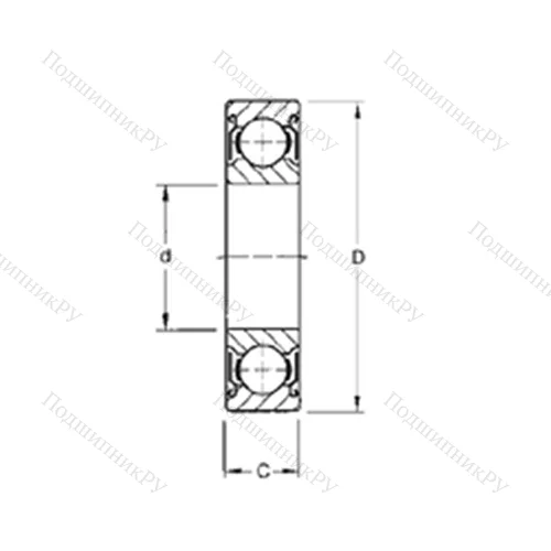 Подшипник шариковый радиальный 6909-ZZ от производителя  CYSD