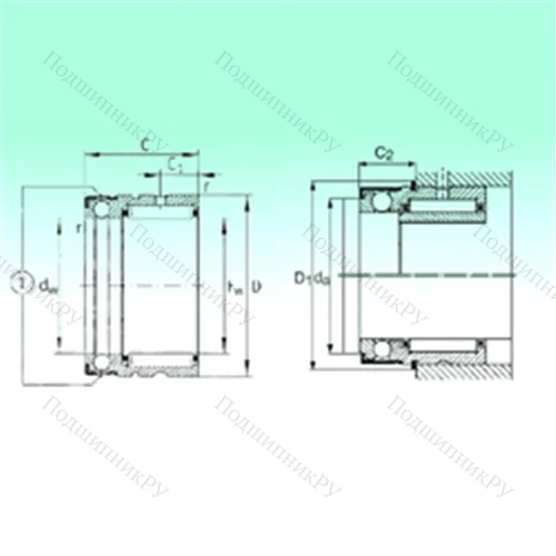 Подшипник комбинированный NX 25 от производителя  NBS