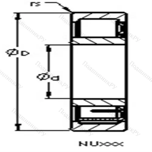 Подшипники роликовые радиальные с цилиндрическими роликами NU 1030 M от производителя  AST Подшипники роликовые радиальные с цилиндрическими роликами NU 1030 M от производителя  AST