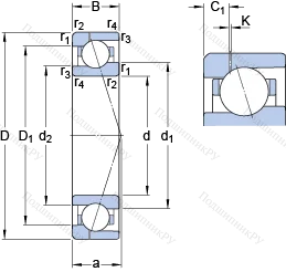 Подшипник 71920 ACE/P 4AH 1