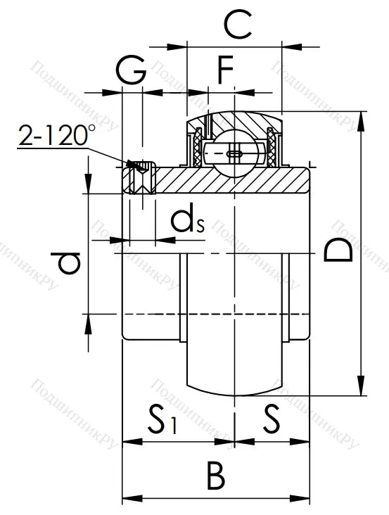 Корпусный подшипник UC 204 в Красноярске