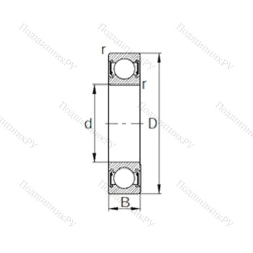 Подшипник шариковый радиальный 6913-2RZ от производителя  CYSD Подшипник шариковый радиальный 6913-2RZ от производителя  CYSD