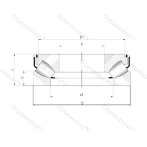 Подшипник роликовый упорно-радиальный 29418 M от производителя  CX Подшипник роликовый упорно-радиальный 29418 M от производителя  CX