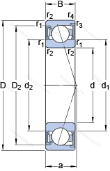 Подшипник S 7209 CD/HCP 4A