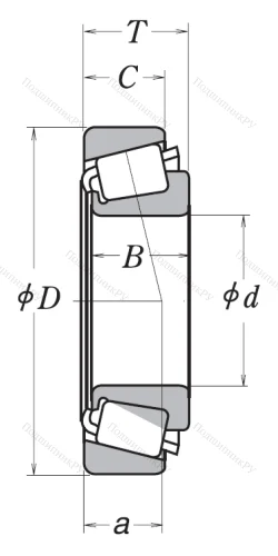 Конический роликовый подшипник HR 32312 J от производителя  NSK