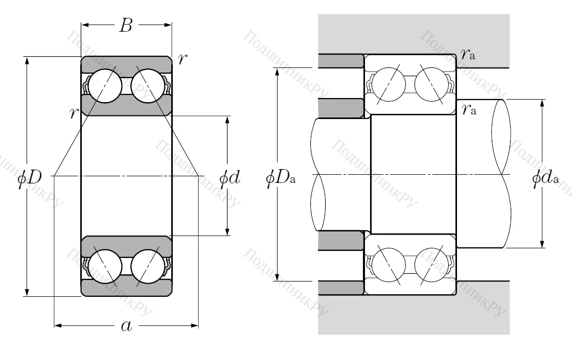 Двухрядный шариковый подшипник