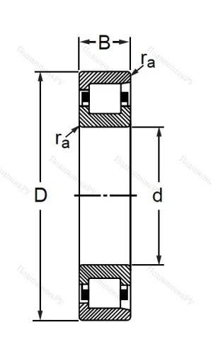 Цилиндрический роликовый подшипник 102206 (N 206 V) в Красноярске
