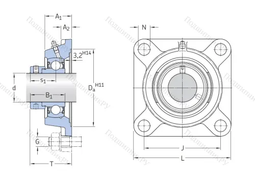 Подшипниковый узел FY 50 FM в Красноярске