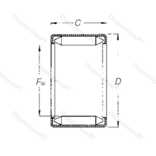 Подшипник игольчатый радиальный DL 13 12
