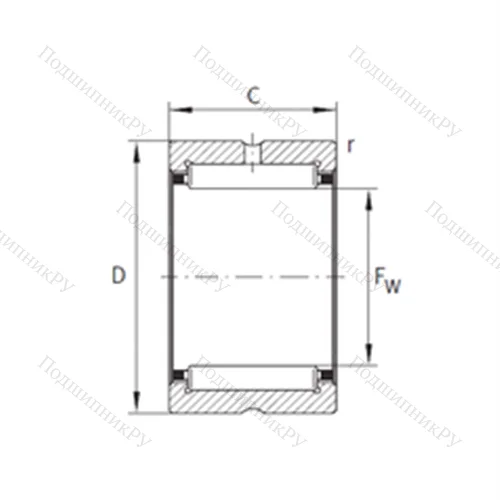 Подшипник игольчатый радиальный NK 95/36-XL