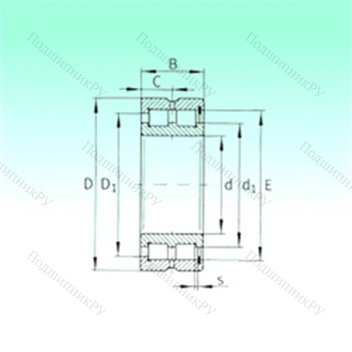 Подшипник роликовый радиальный SL 185004 от производителя  NBS Подшипник роликовый радиальный SL 185004 от производителя  NBS
