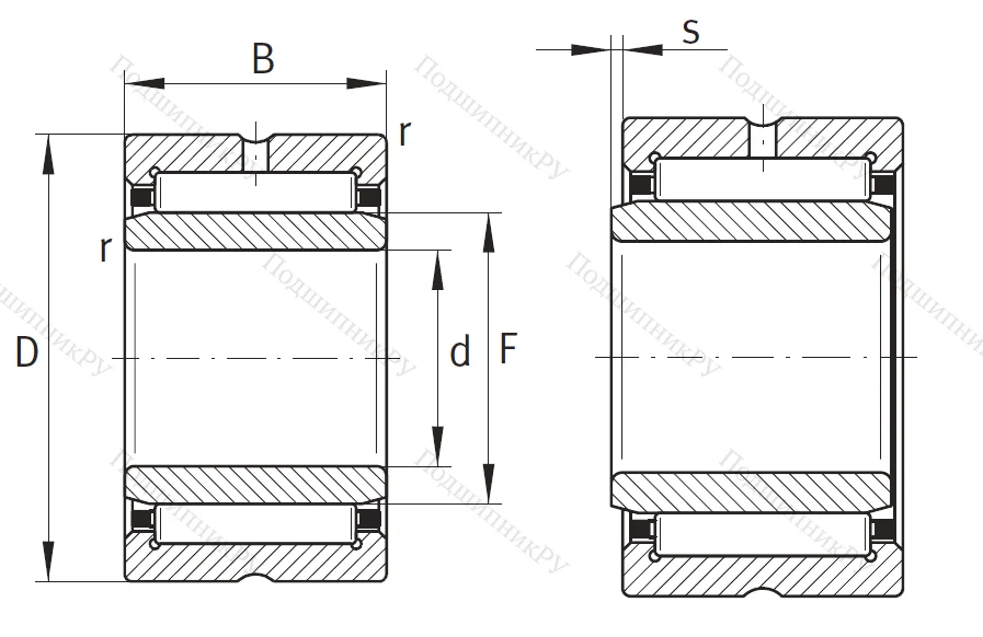 Игольчатый подшипник NA 49/22 XL