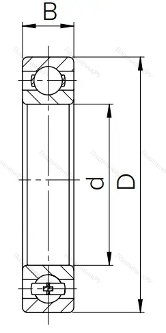 Шариковый однорядный подшипник 303 (6303) в Красноярске