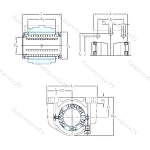 Подшипник шариковый линейный LUCS 8