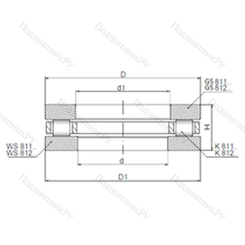 Подшипник роликовый упорный 81208 от производителя  CX