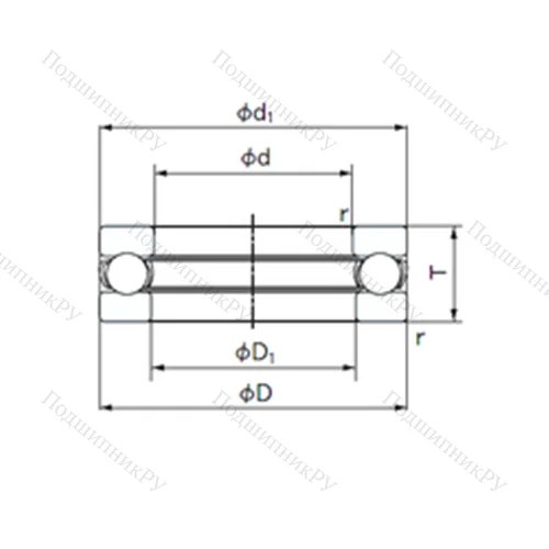 Подшипник шариковый упорный 3924