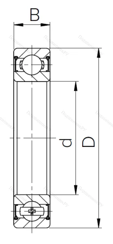 Шариковый однорядный подшипник 80201 T (6201 ZZT) в Красноярске