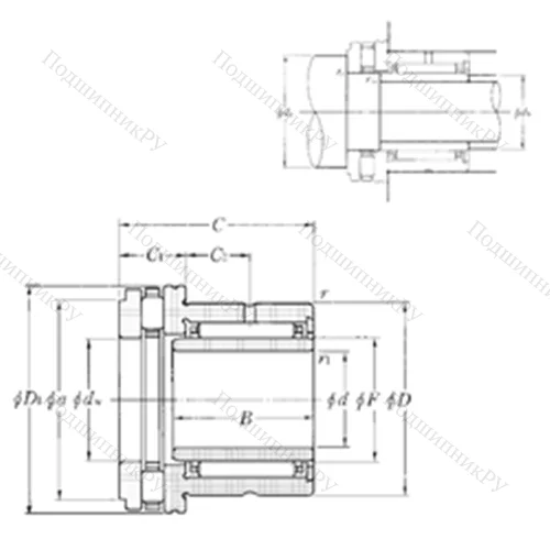 Подшипник комбинированный NKXR 45T 2+IR 40?45?20