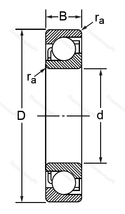 Радиально-упорный шариковый подшипник 7212 C P 5 (5-36212 Е ГОСТ) в Красноярске