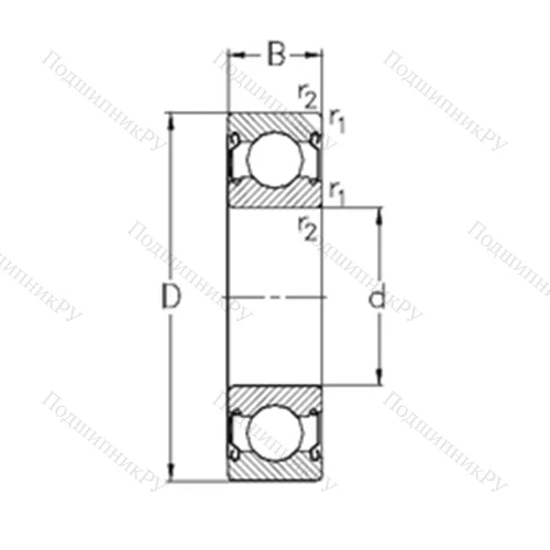 Подшипник шариковый радиальный 6224-2Z от производителя  NKE