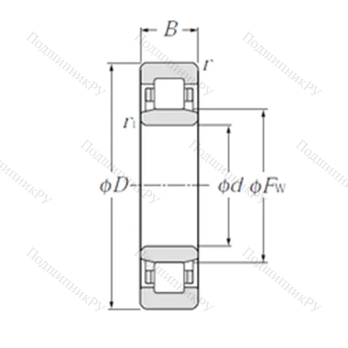 Подшипник роликовый радиальный NU 10/500 от производителя  NTN Подшипник роликовый радиальный NU 10/500 от производителя  NTN