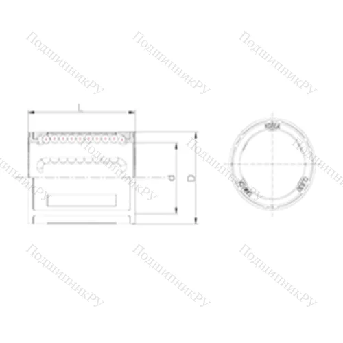 Подшипник шариковый линейный CLB 20
