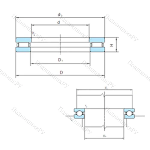 Подшипник роликовый упорный 81260 от производителя  PSL Подшипник роликовый упорный 81260 от производителя  PSL