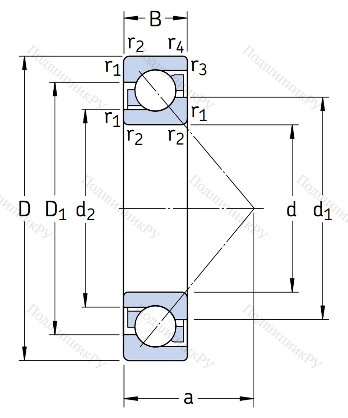 Однорядный шариковый подшипник