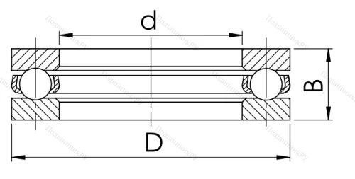 Упорный шариковый подшипник 8320 (51320) в Красноярске