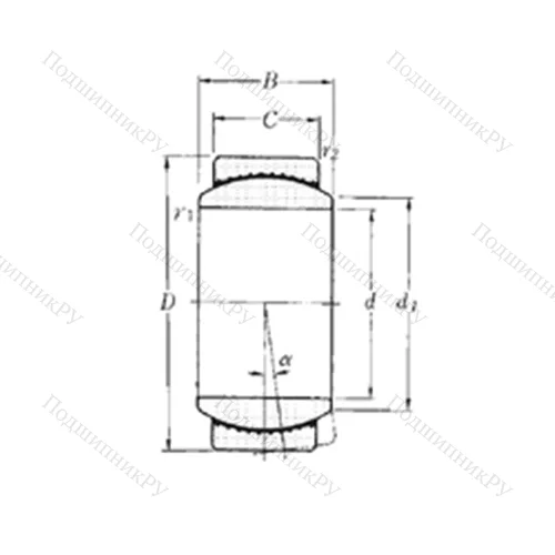 Подшипник скольжения сферический SAR 1-12
