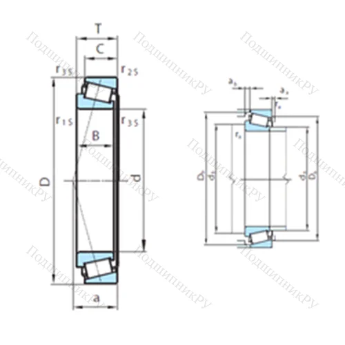 Подшипник роликовый радиально-упорный PSL 612-320