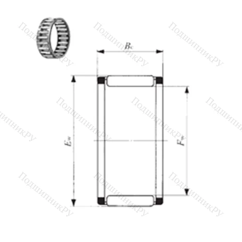 Подшипник игольчатый радиальный KT 304232 от производителя  IKO Подшипник игольчатый радиальный KT 304232 от производителя  IKO