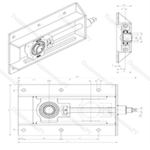 Подшипниковый узел шариковый радиальный UST 212+WB