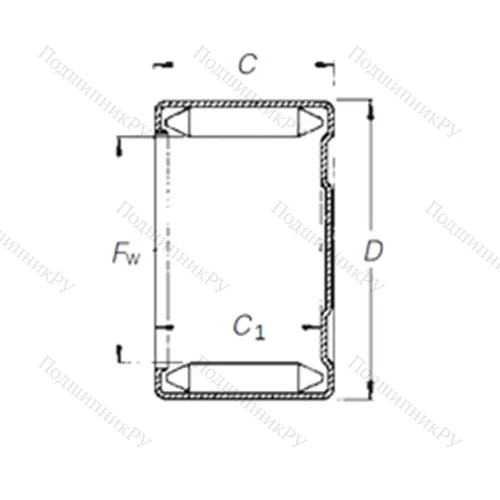Подшипник игольчатый радиальный DLF 8 10