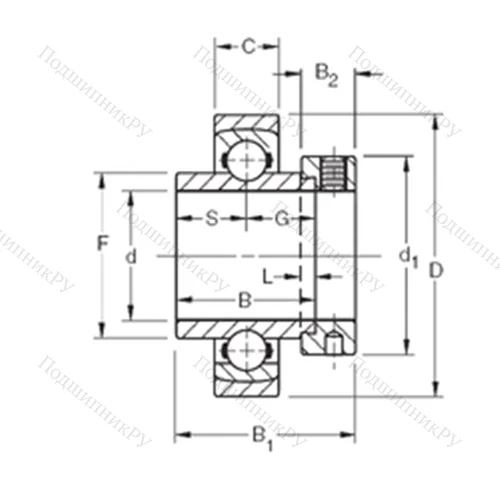 Подшипник шариковый радиальный SMN 203KS